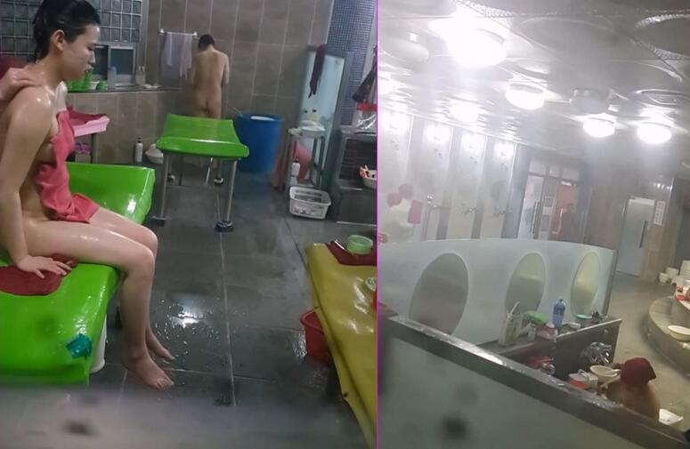 ⚫️贵在真实，色胆包天神人，大众浴室缝中偷拍女池内部春色，全景非常清晰，被抓到肯定腿打折