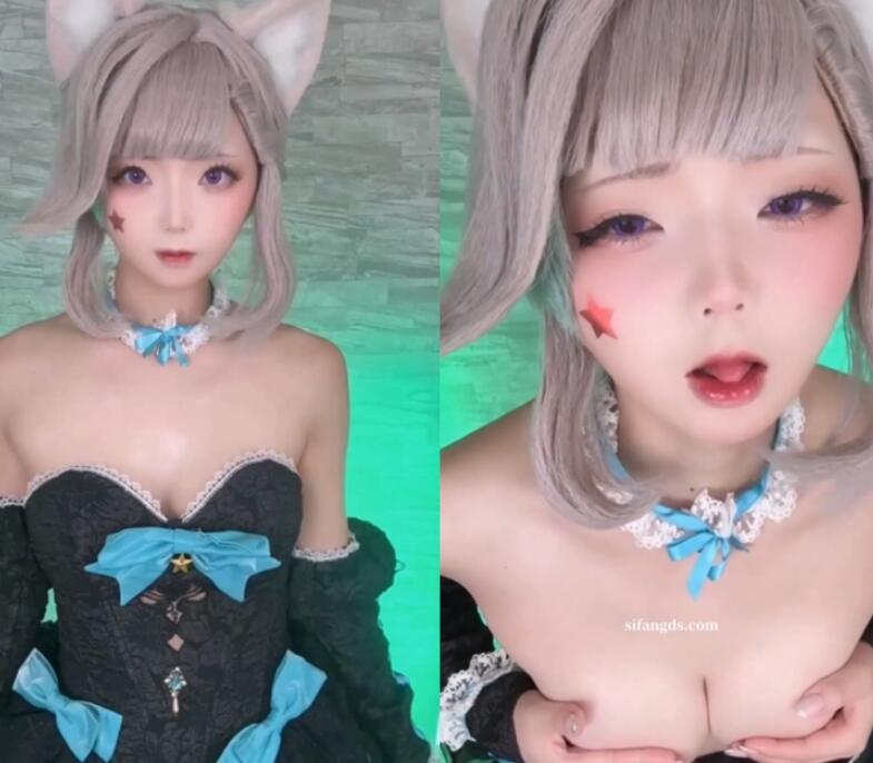 ⚫️11月新品，卡哇伊COS反差博主【chuchu_n】单独解锁，超顶琳妮特脸穴同框道具自慰